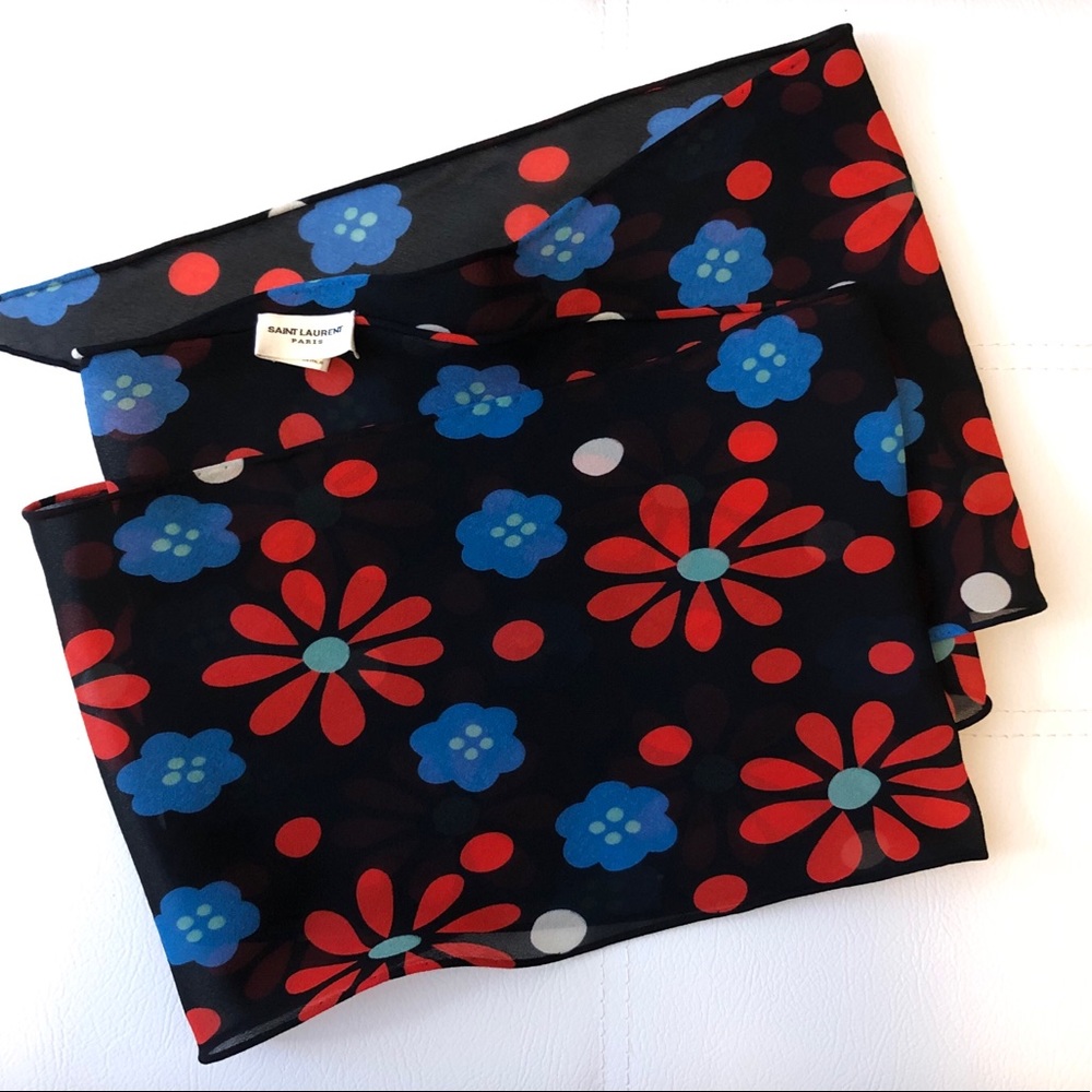 Saint Laurent Silk Scarf
